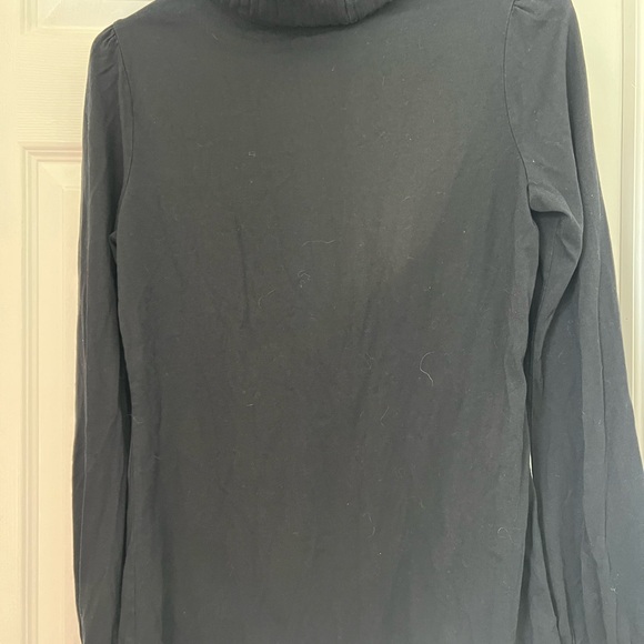DKNY Black Long Sleeve Turtleneck Top - Picture 2 of 6
